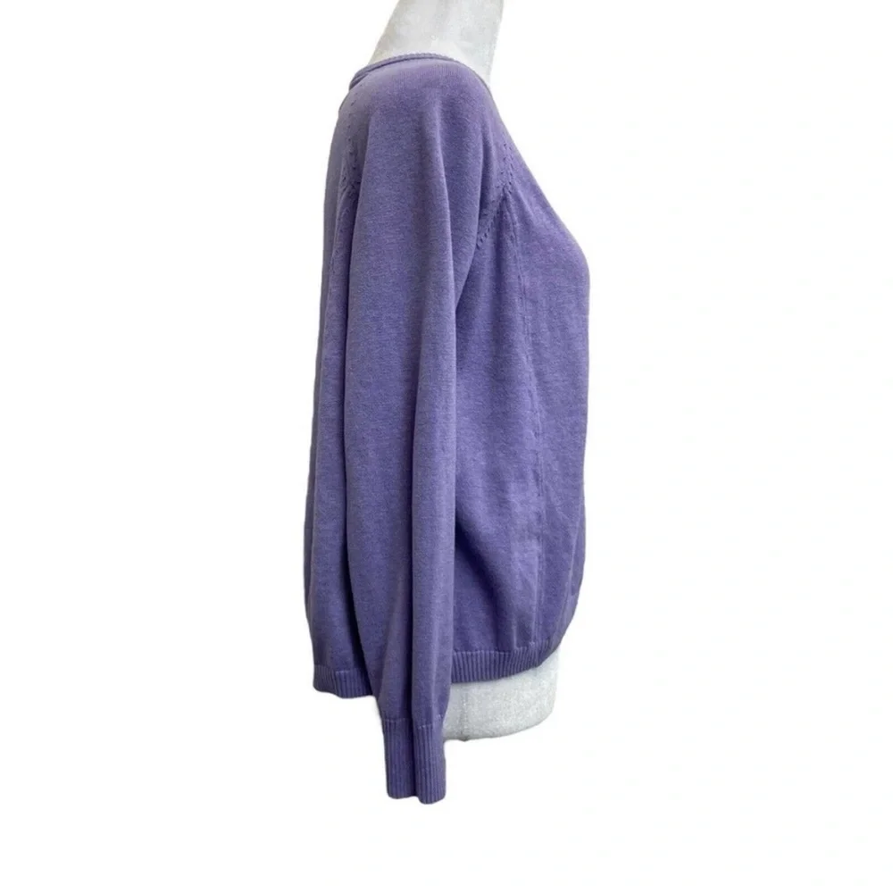 Gorman 100% Organic Cotton Purple Casual Pullover Sweater